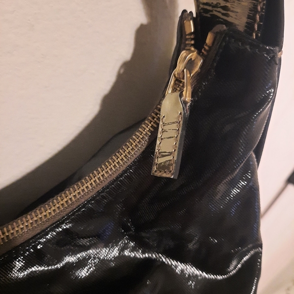 AUTH GUCCI BLACK PATENT LEATHER MEDIUM HORSEBIT HOBO HANDBAG EUC - Picture 11 of 16